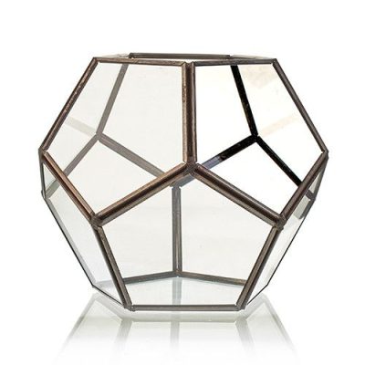 Stiklinis terariumas aštuonkampis 15x15x13.5 cm
