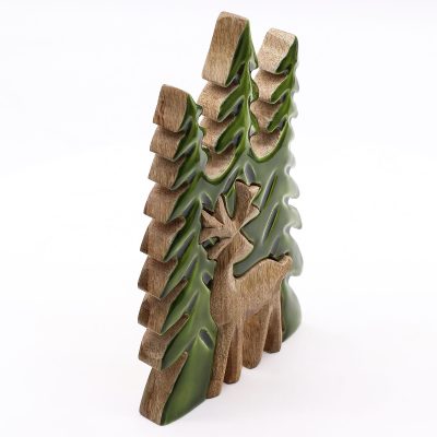 Elnias miške 3D medinė dekoracija 23x20cm