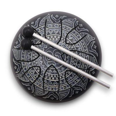 Linksmi būgnai "Om mandala" su raižiniu 16 cm
