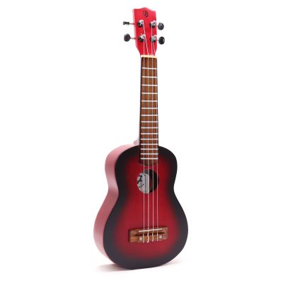 Ukulelė rankų darbo raudona (4 stygos)