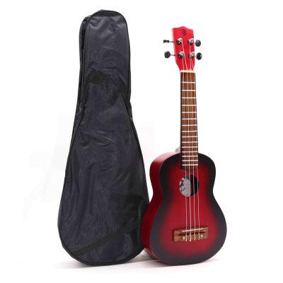 Ukulelė rankų darbo raudona (4 stygos)