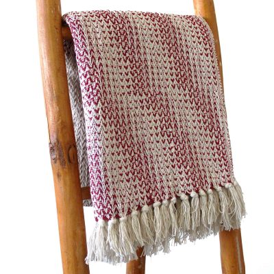 Boho stiliaus pledas Boho Comfort - Ruby Two Tone(125 × 150 cm)