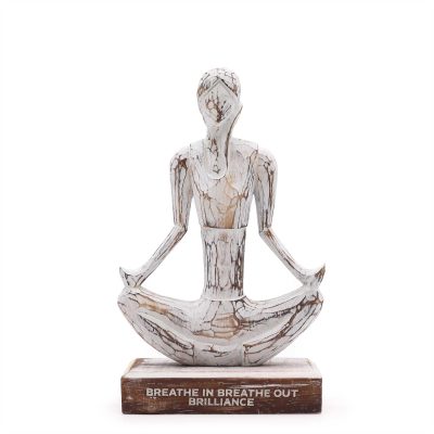 Medinė jogos statulėlė Yoga Lady – Easy Pose 25,5 cm