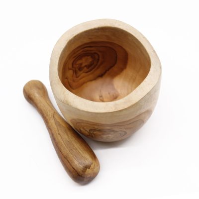 Ergonomiška tikmedžio grūstuvė su grūstuvu – didelė (12 × 12 cm)