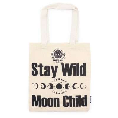 Medvilninis krepšys Stay Wild, Moon Child 40× 36 cm