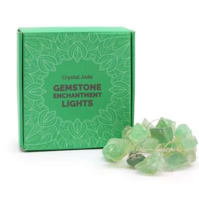 Natūralių akmenų šviečianti girlianda Gemstone Enchantment Lights – krištolinis nefritas